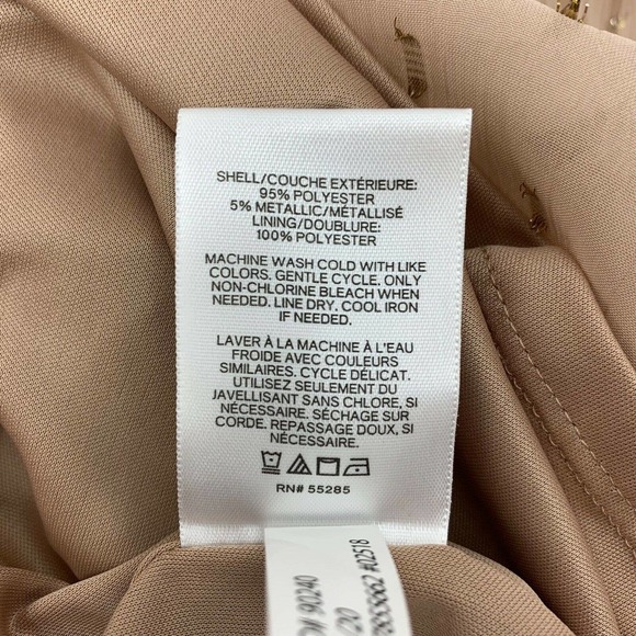 Express Ruffle Maxi Dress Size S Metallic Clip Dot V Neck Faux Wrap Sleeveless - Picture 9 of 9